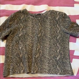 Snake Skin Cropped Shirt